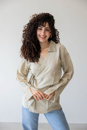Wrap Shirt In Latte