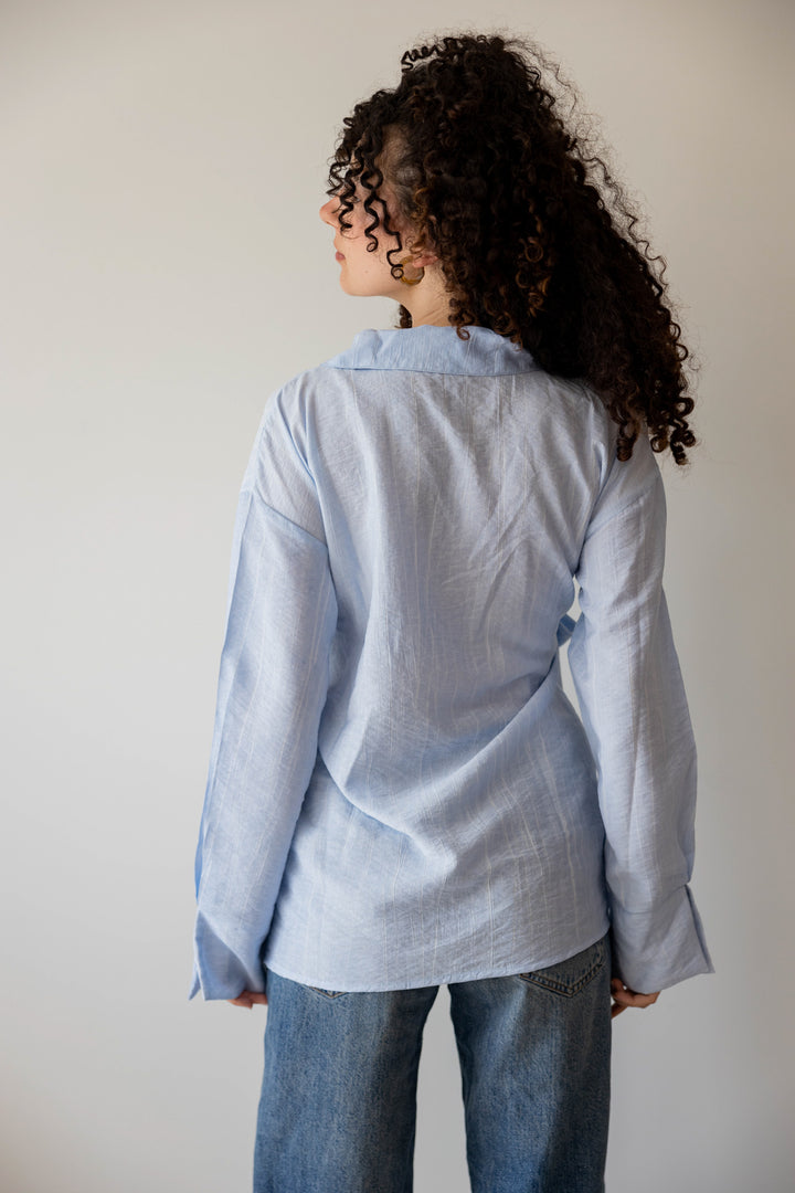 Wrap Shirt In Light Blue