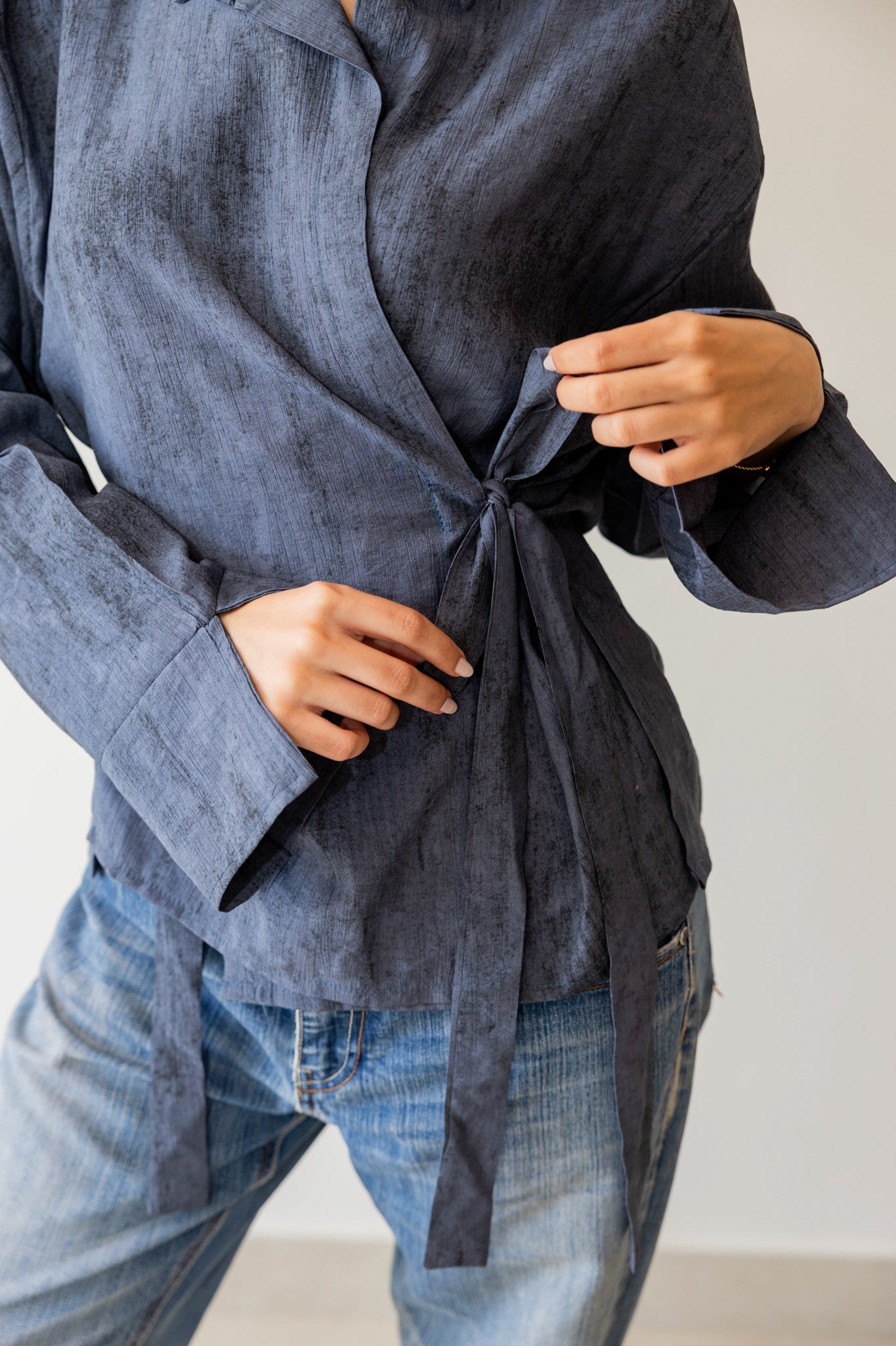 Marble Cross Shirt In Space Blue