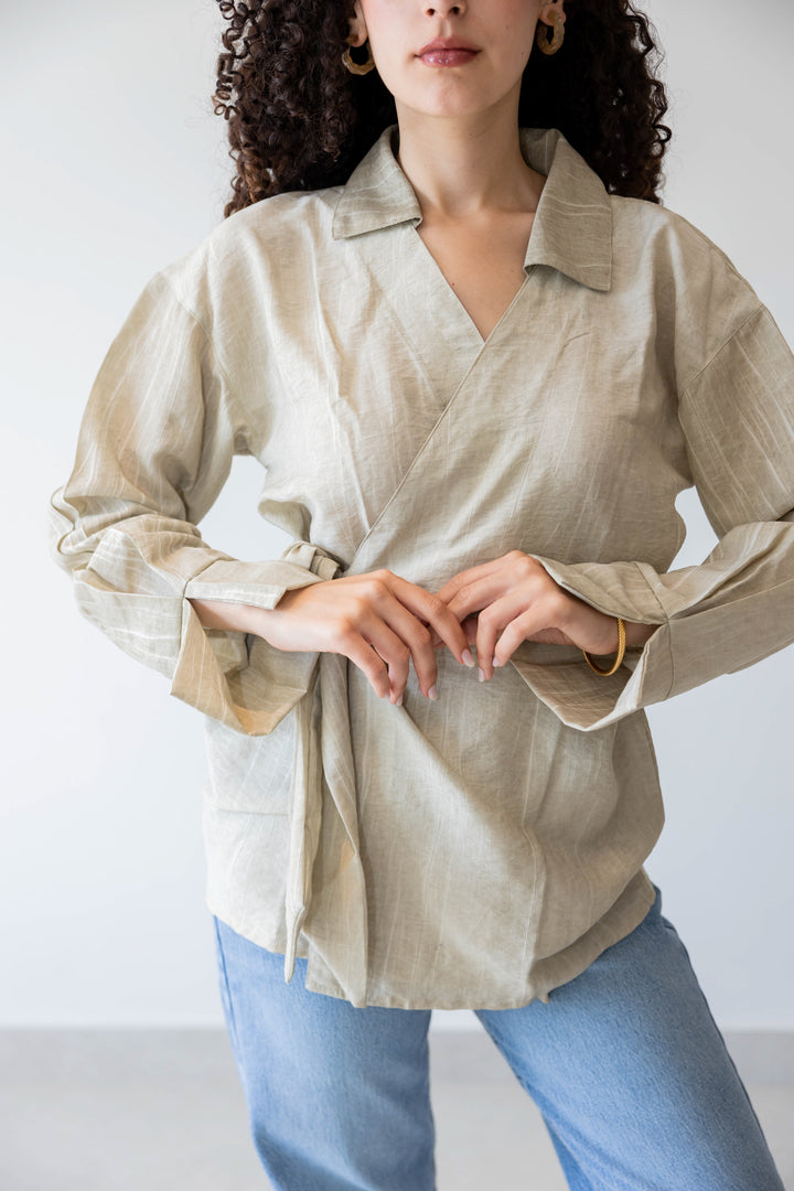 Wrap Shirt In Latte