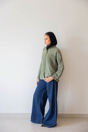 The Linen Shirt In Olive