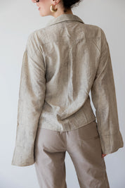 Marble Cross Shirt In Sand Beige