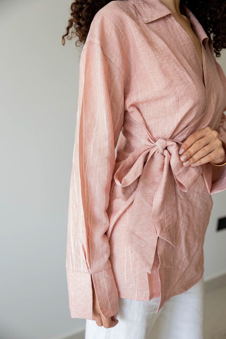 Wrap Shirt In Pink