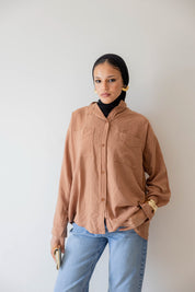 The Linen Shirt In caramel