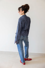 Marble Cross Shirt In Space Blue