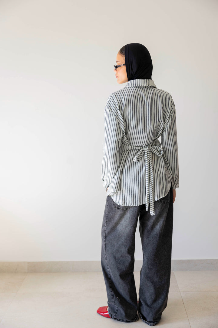 Strippy Shirt In Black