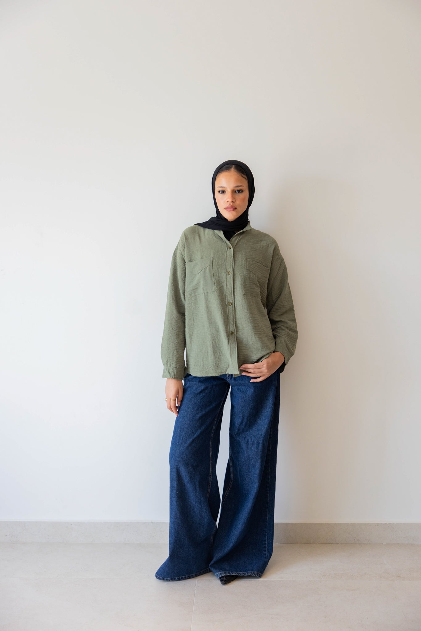The Linen Shirt In Olive