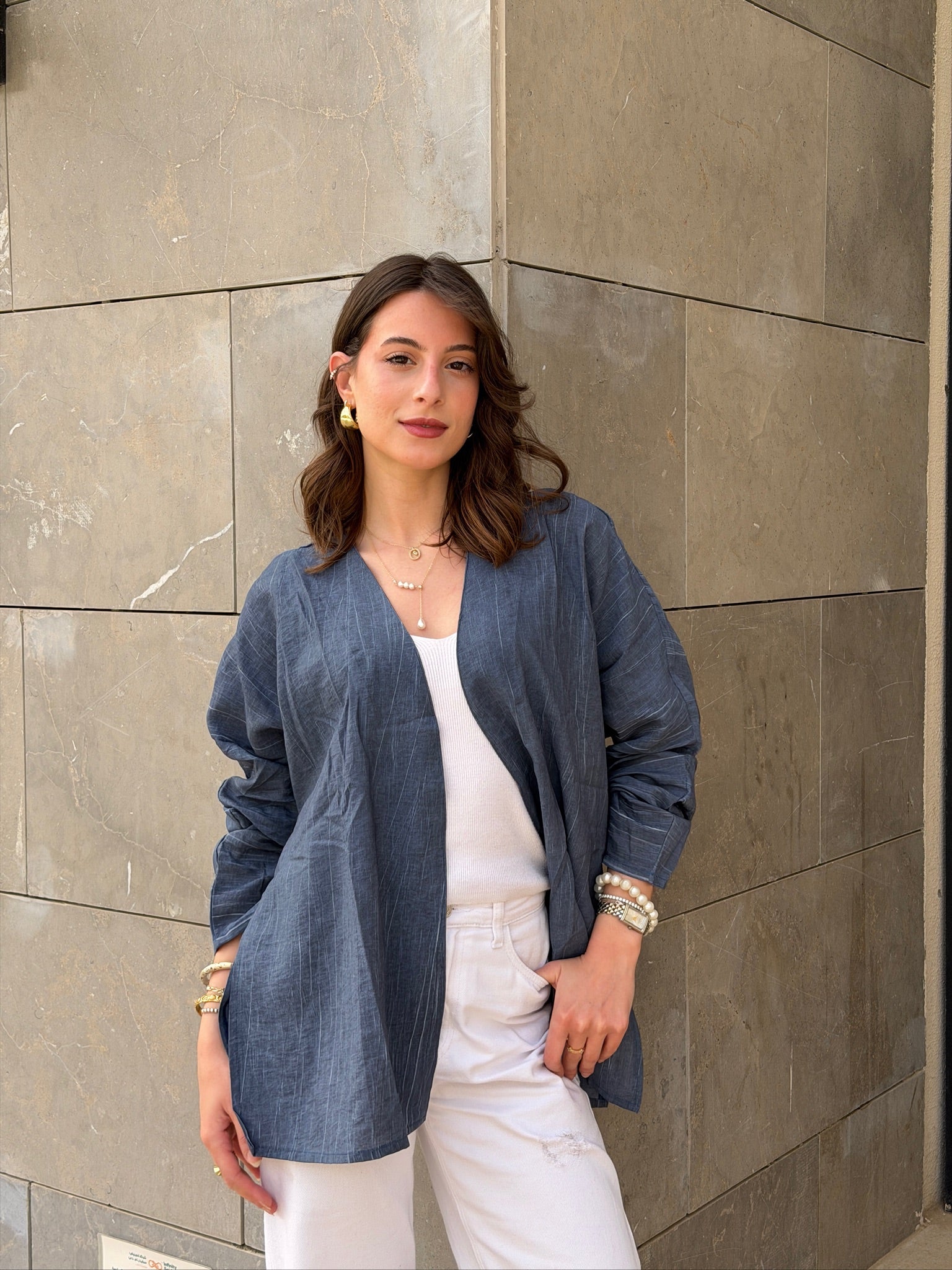 THE CARDI IN NAVY BLUE