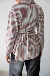 Strippy Shirt In Maroon
