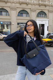 Long Day Bag In Navy Blue