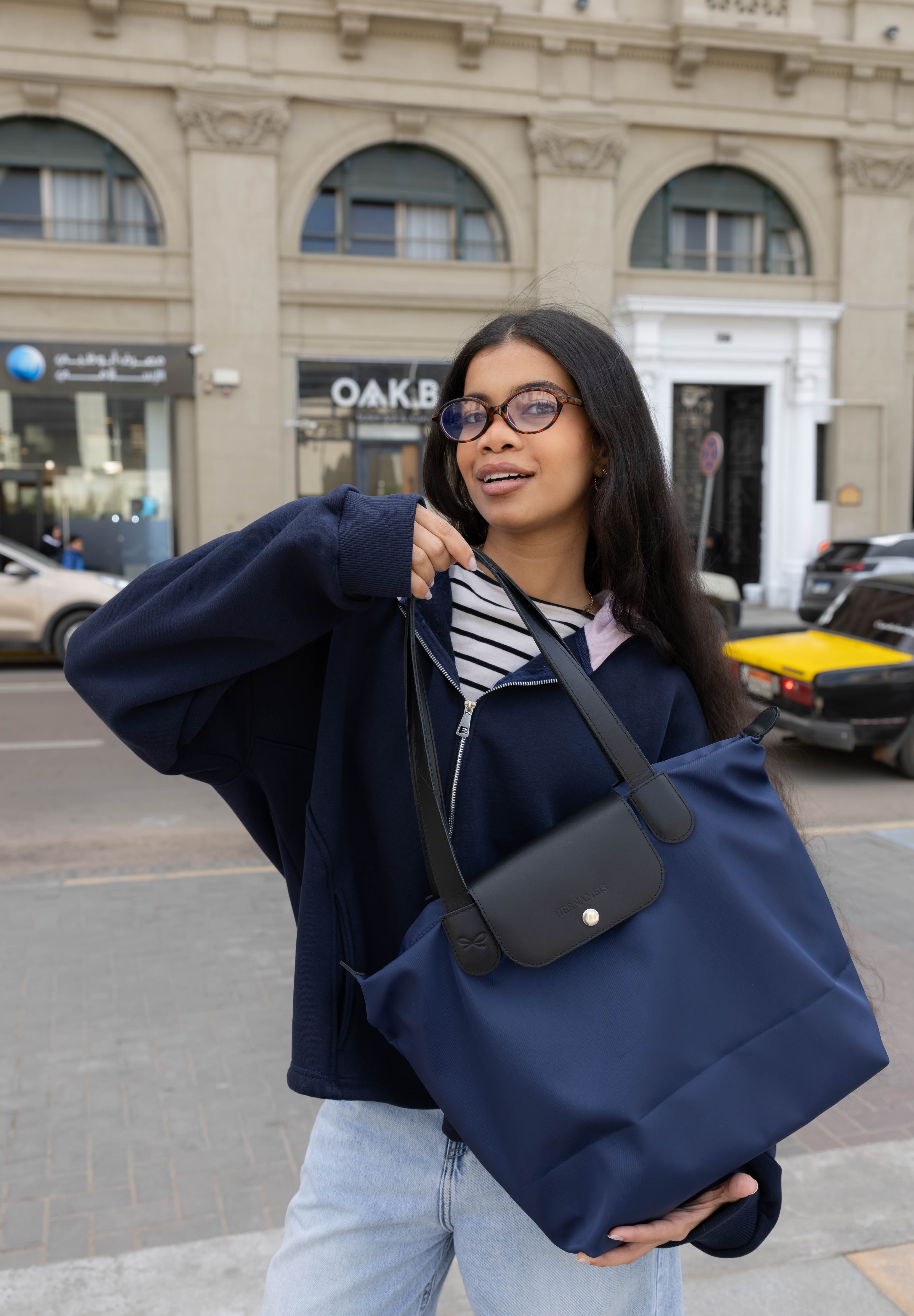Long Day Bag In Navy Blue