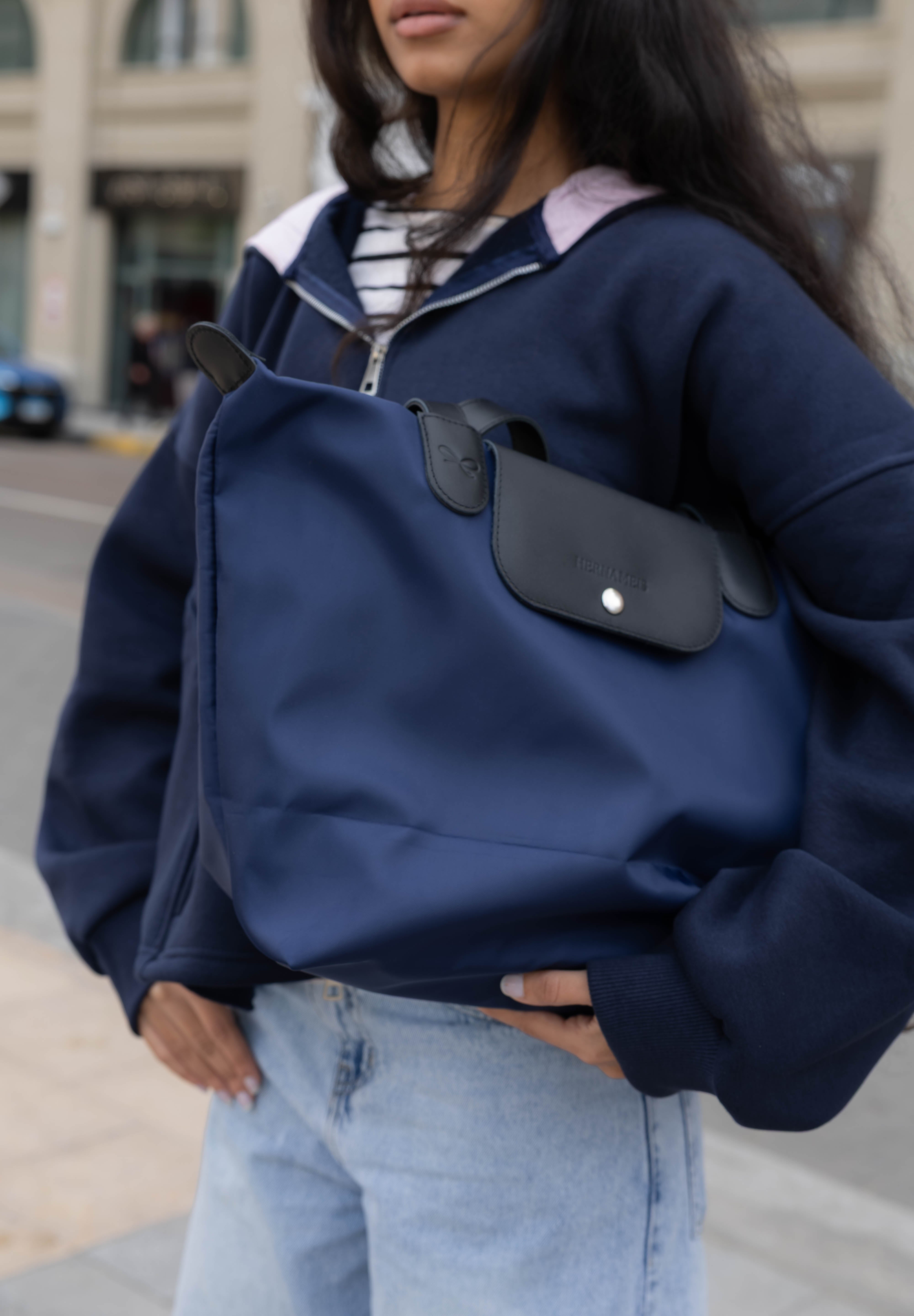 Long Day Bag In Navy Blue