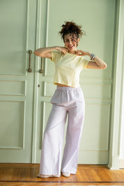 STRIPED BOXER PANTS IN PURPLE