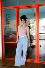Gingham Pants In Blue
