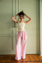 Linen Pants In Light Pink