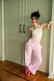 Linen Pants In Light Pink