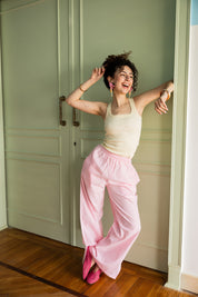 Linen Pants In Light Pink
