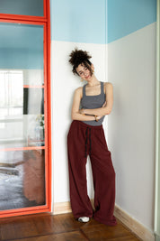 Basic sweatpants In Burgundy