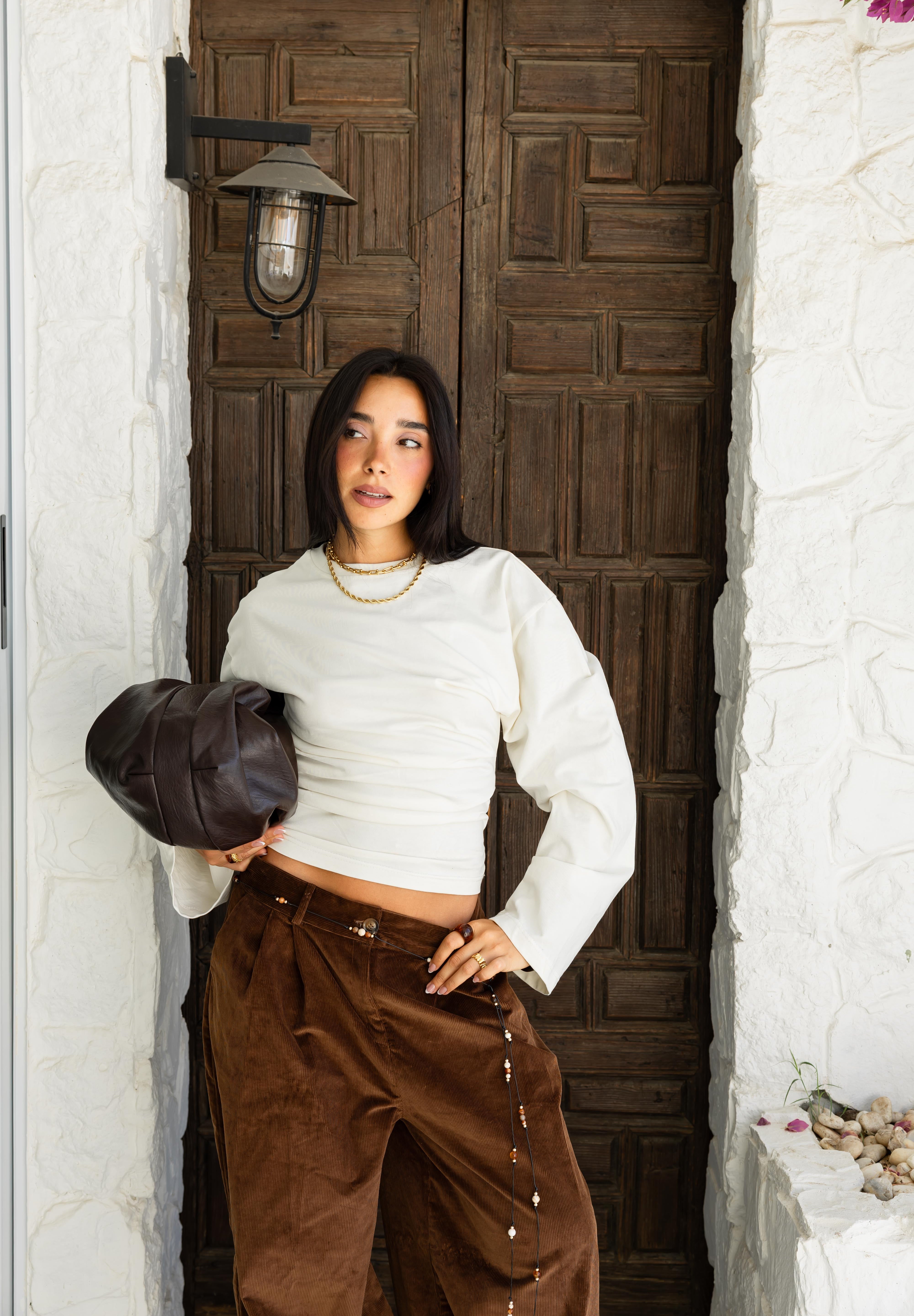 Hourglass Long Sleeve In Cream
