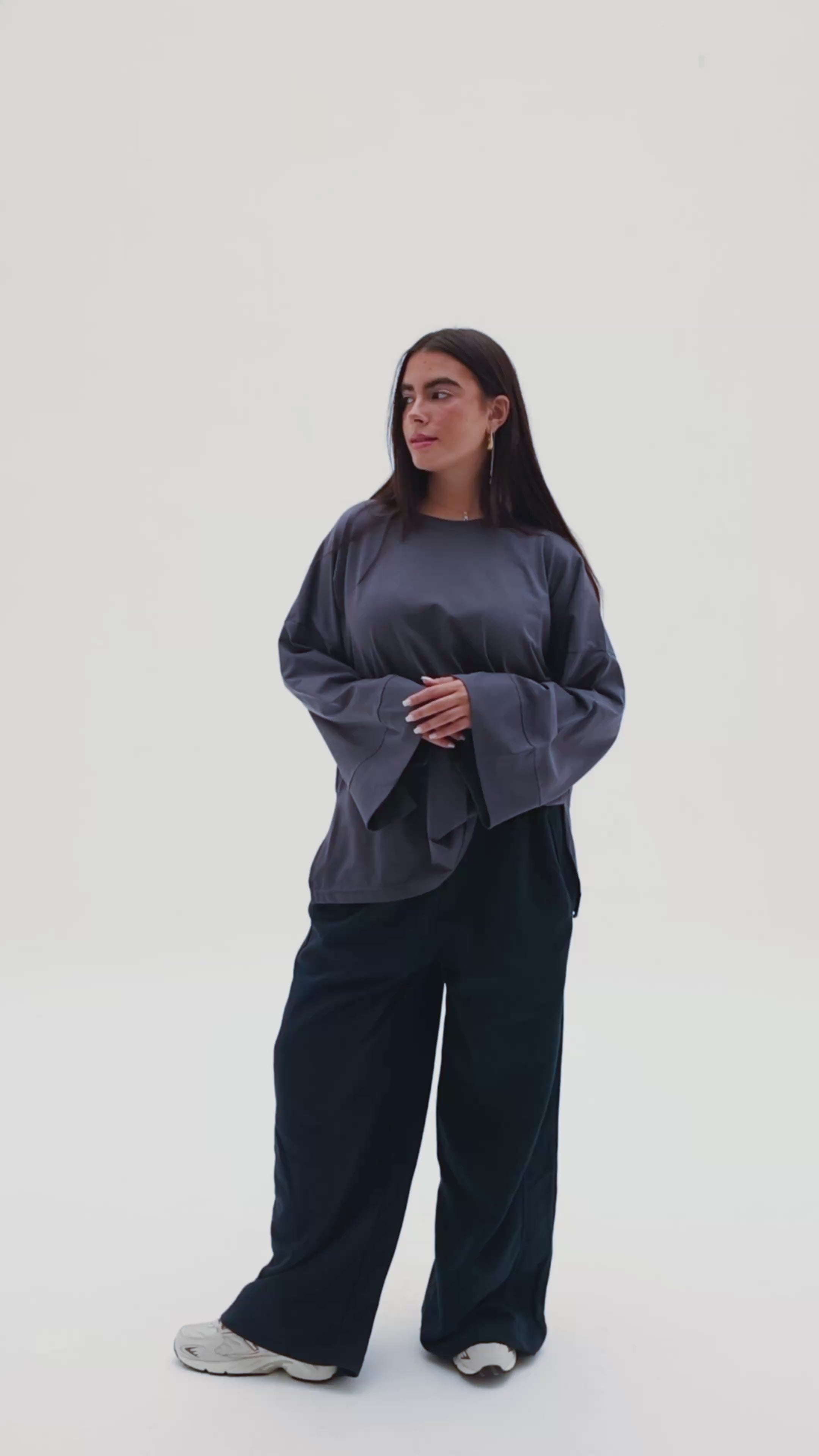 Origin Blouse In Ocean Grey