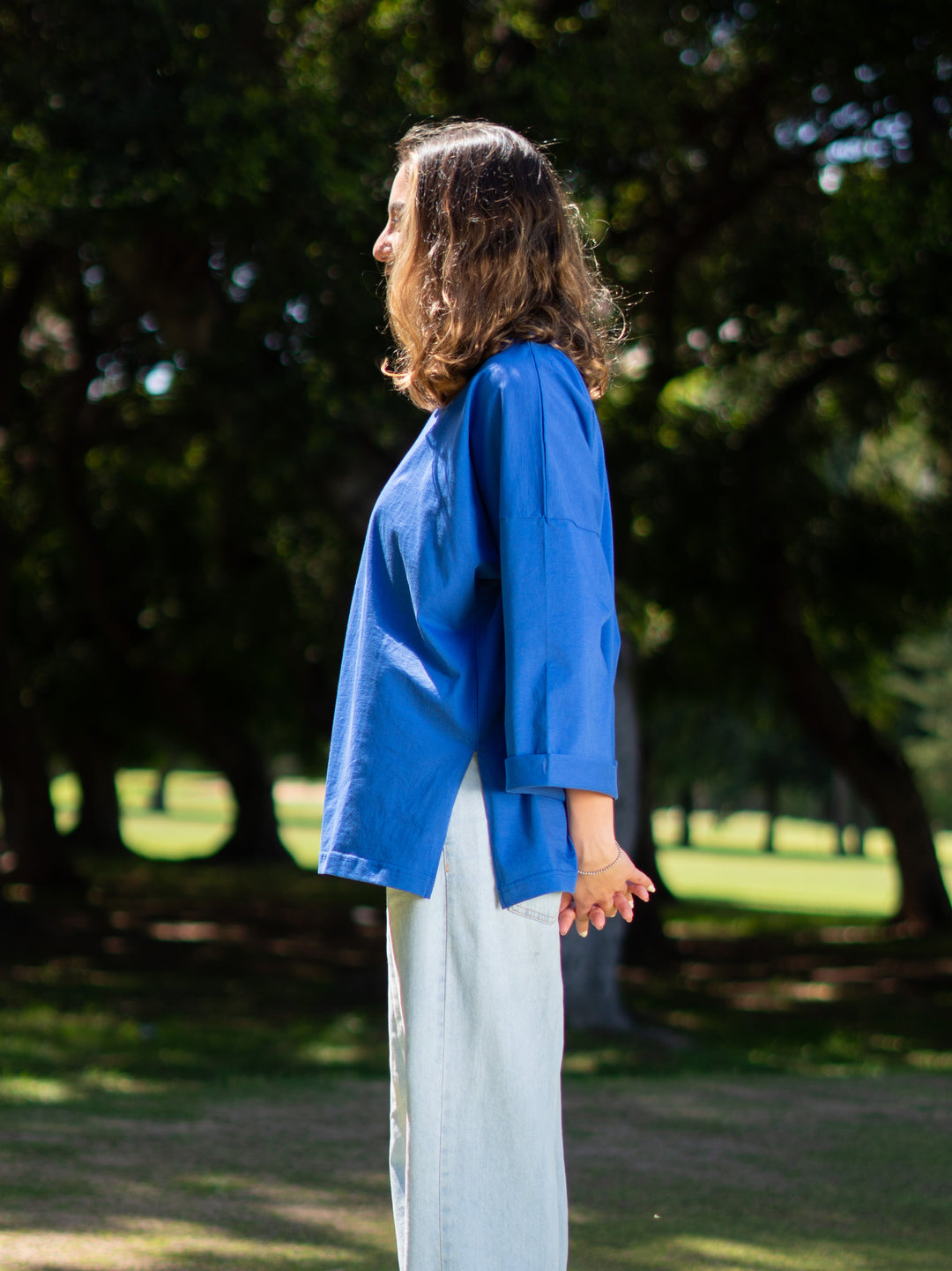 Royal Blue Oversized Blouse