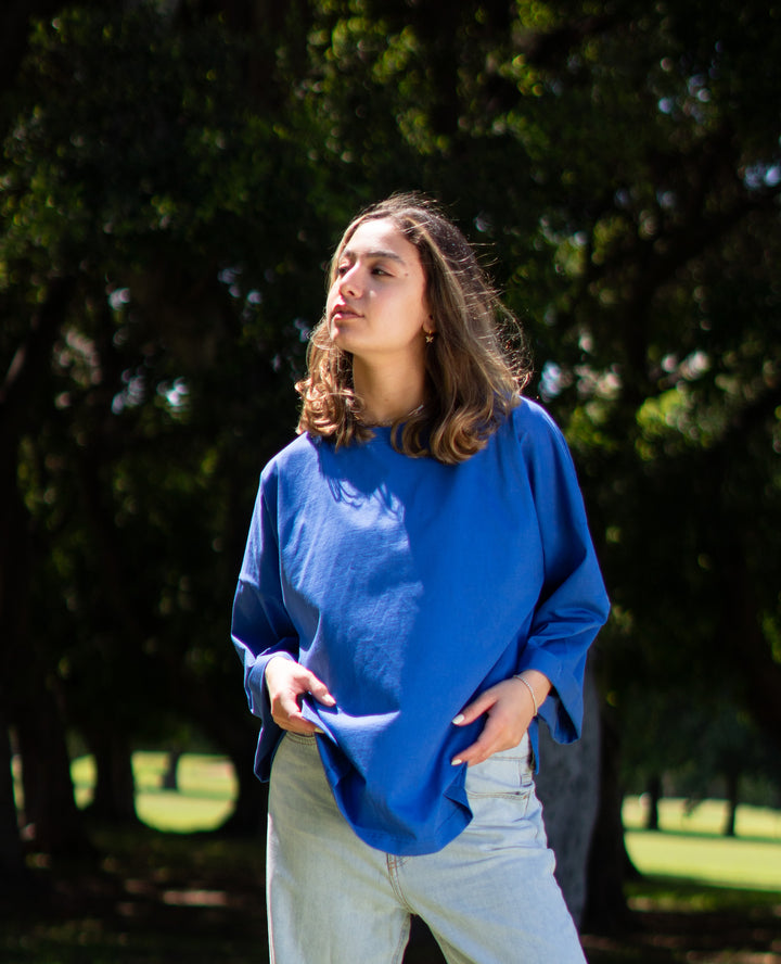 Royal Blue Oversized Blouse