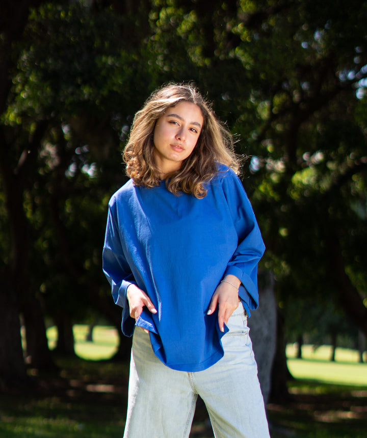 Royal Blue Oversized Blouse