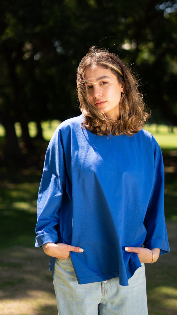 Royal Blue Oversized Blouse