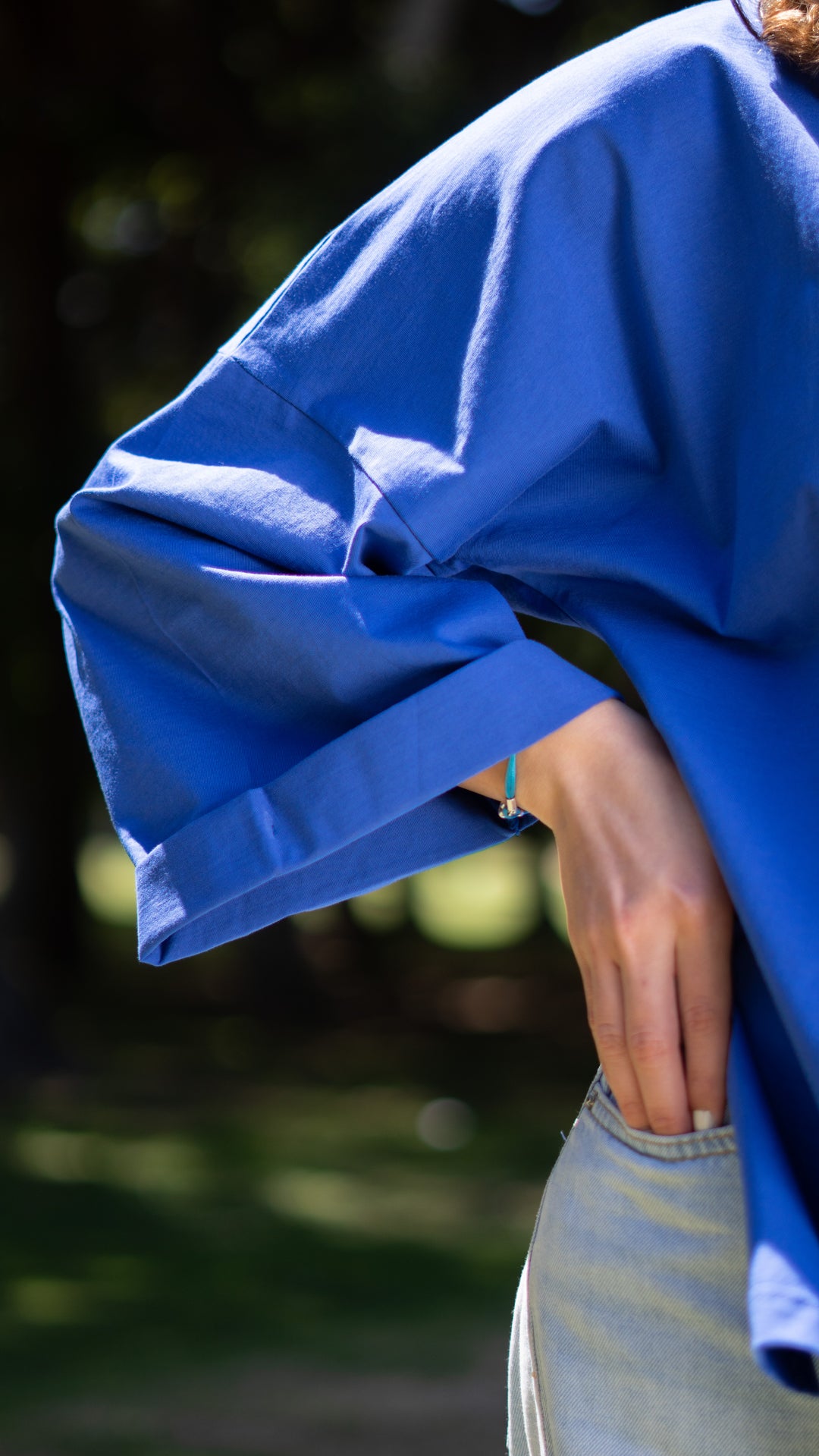 Royal Blue Oversized Blouse